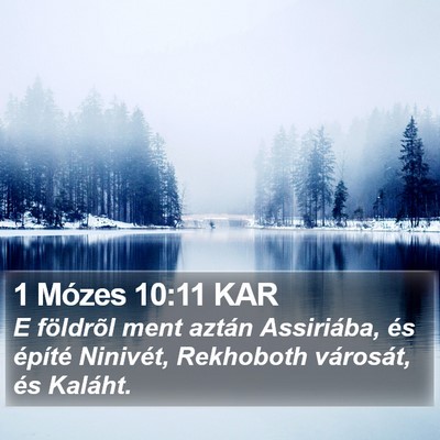 1 Mózes 10:11 KAR Bible Verse Image