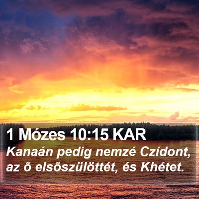 1 Mózes 10:15 KAR Bible Verse Image