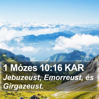 1 Mózes 10:16 KAR Bible Verse Image