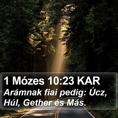 1 Mózes 10:23 KAR Bible Verse Image