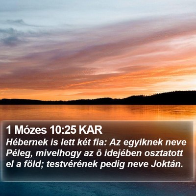 1 Mózes 10:25 KAR Bible Verse Image