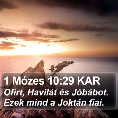 1 Mózes 10:29 KAR Bible Verse Image