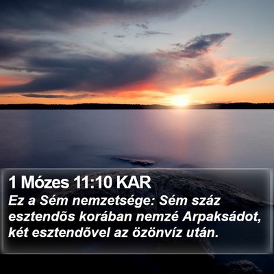 1 Mózes 11:10 KAR Bible Verse Image