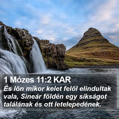 1 Mózes 11:2 KAR Bible Verse Image