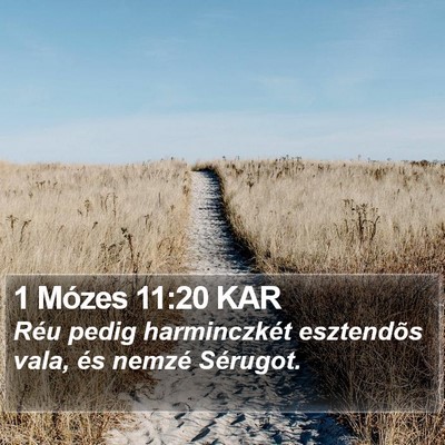1 Mózes 11:20 KAR Bible Verse Image