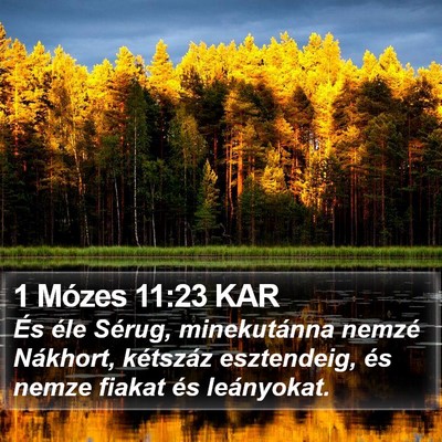1 Mózes 11:23 KAR Bible Verse Image