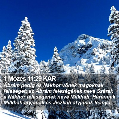 1 Mózes 11:29 KAR Bible Verse Image