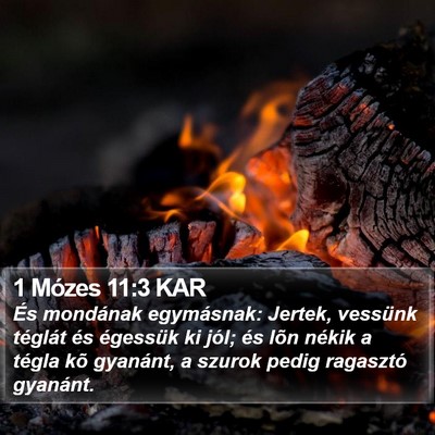 1 Mózes 11:3 KAR Bible Verse Image