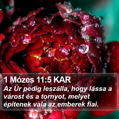 1 Mózes 11:5 KAR Bible Verse Image