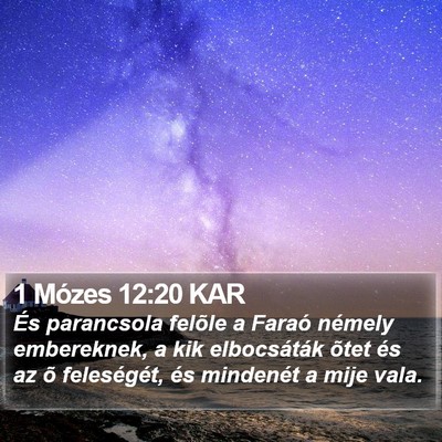 1 Mózes 12:20 KAR Bible Verse Image