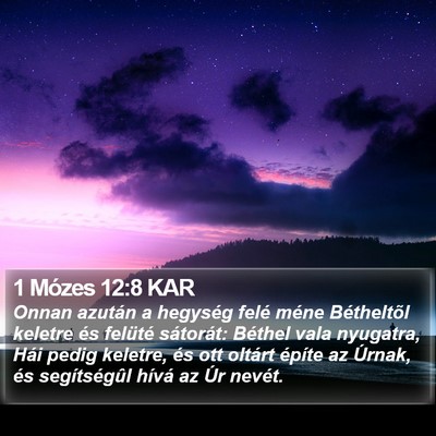1 Mózes 12:8 KAR Bible Verse Image
