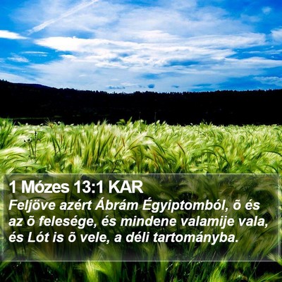 1 Mózes 13:1 KAR Bible Verse Image