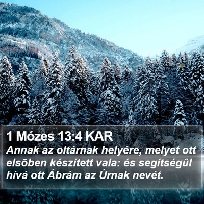 1 Mózes 13:4 KAR Bible Verse Image