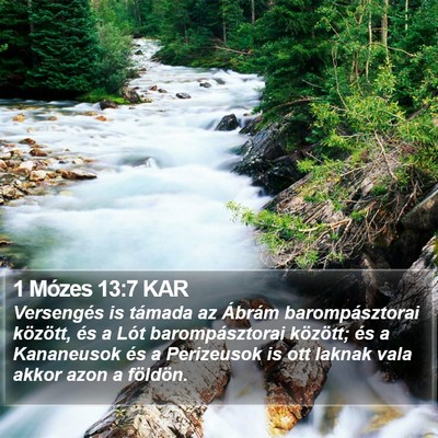 1 Mózes 13:7 KAR Bible Verse Image