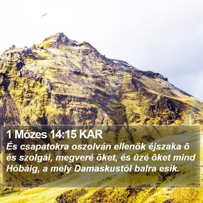 1 Mózes 14:15 KAR Bible Verse Image
