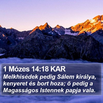 1 Mózes 14:18 KAR Bible Verse Image