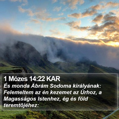 1 Mózes 14:22 KAR Bible Verse Image
