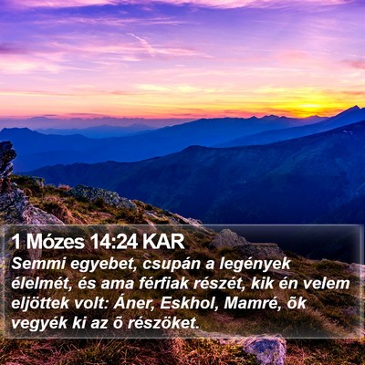 1 Mózes 14:24 KAR Bible Verse Image
