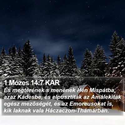 1 Mózes 14:7 KAR Bible Verse Image