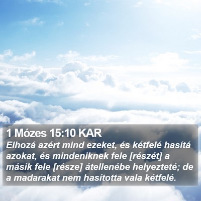 1 Mózes 15:10 KAR Bible Verse Image
