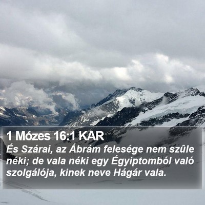 1 Mózes 16:1 KAR Bible Verse Image