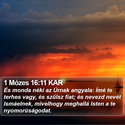 1 Mózes 16:11 KAR Bible Verse Image