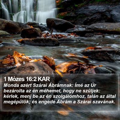 1 Mózes 16:2 KAR Bible Verse Image