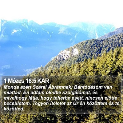 1 Mózes 16:5 KAR Bible Verse Image