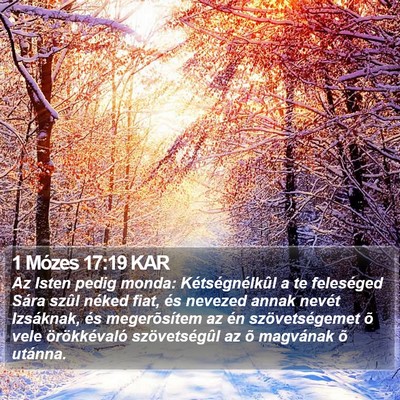 1 Mózes 17:19 KAR Bible Verse Image