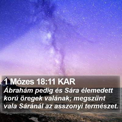 1 Mózes 18:11 KAR Bible Verse Image