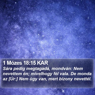 1 Mózes 18:15 KAR Bible Verse Image