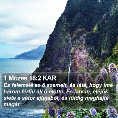 1 Mózes 18:2 KAR Bible Verse Image