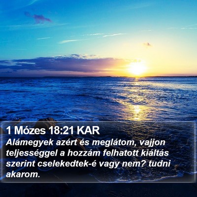1 Mózes 18:21 KAR Bible Verse Image