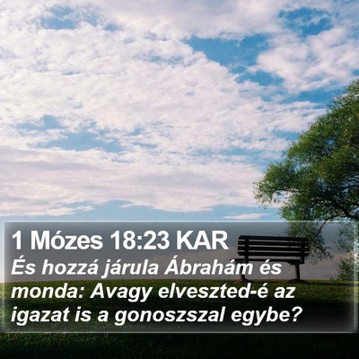 1 Mózes 18:23 KAR Bible Verse Image