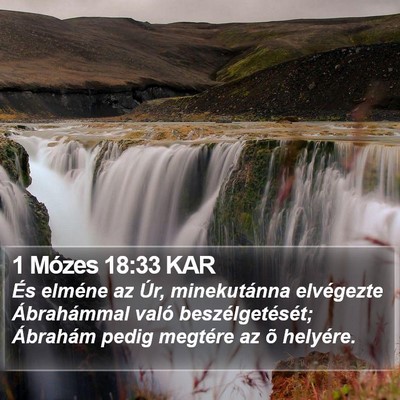 1 Mózes 18:33 KAR Bible Verse Image
