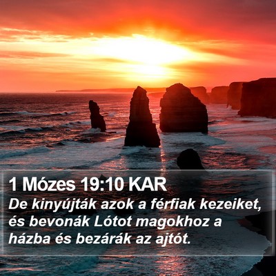 1 Mózes 19:10 KAR Bible Verse Image