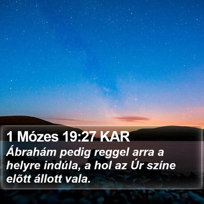 1 Mózes 19:27 KAR Bible Verse Image