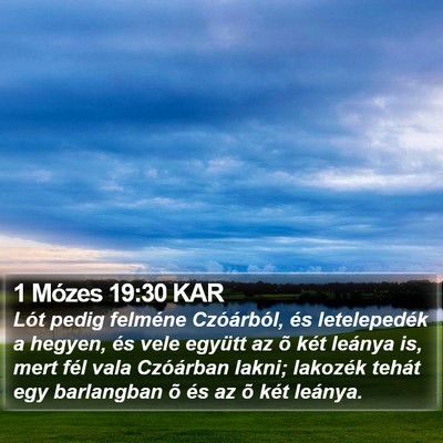 1 Mózes 19:30 KAR Bible Verse Image