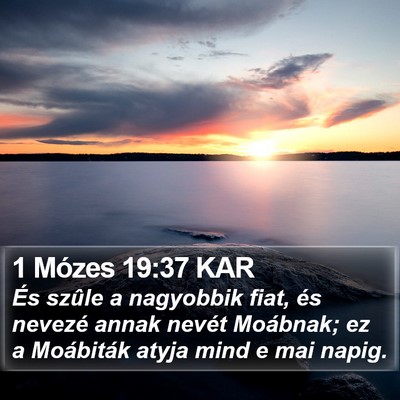 1 Mózes 19:37 KAR Bible Verse Image
