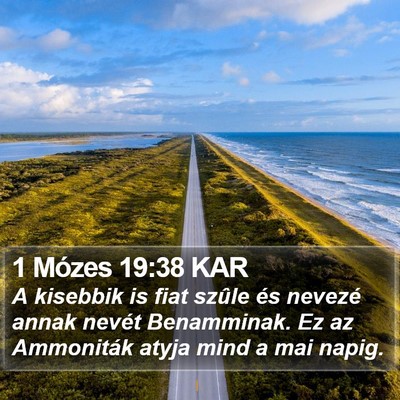 1 Mózes 19:38 KAR Bible Verse Image