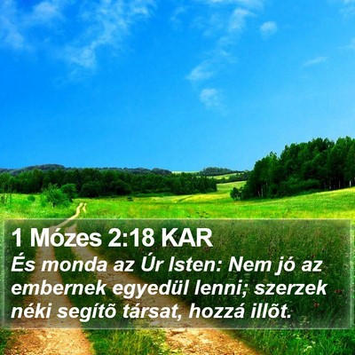 1 Mózes 2:18 KAR Bible Verse Image