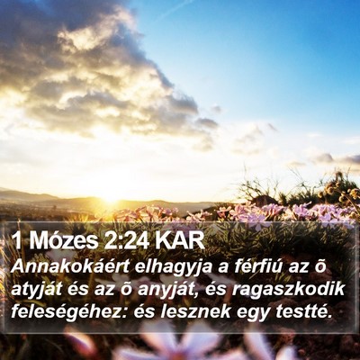 1 Mózes 2:24 KAR Bible Verse Image