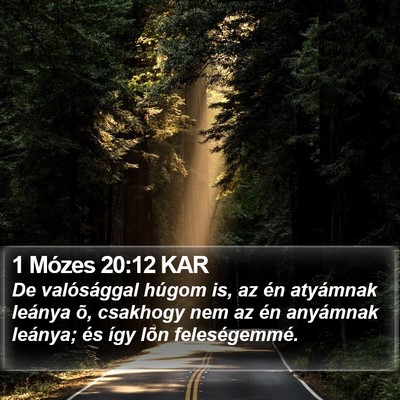 1 Mózes 20:12 KAR Bible Verse Image