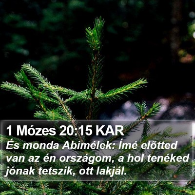 1 Mózes 20:15 KAR Bible Verse Image