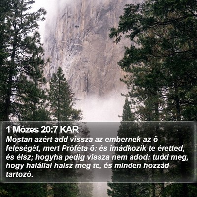 1 Mózes 20:7 KAR Bible Verse Image