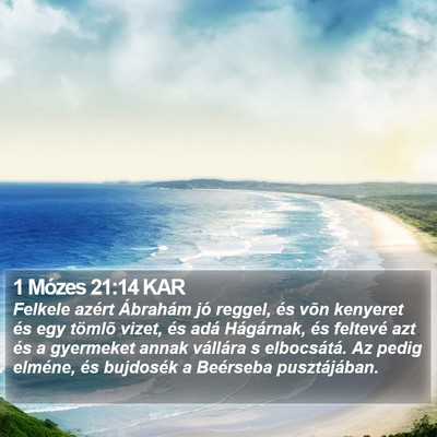 1 Mózes 21:14 KAR Bible Verse Image