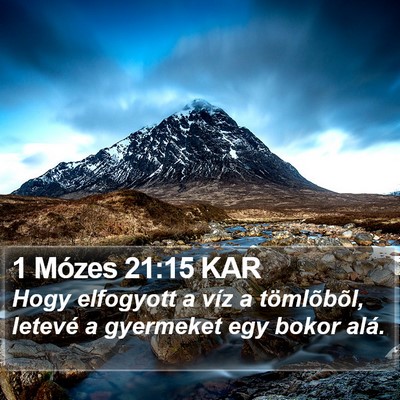 1 Mózes 21:15 KAR Bible Verse Image