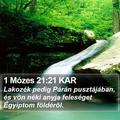 1 Mózes 21:21 KAR Bible Verse Image