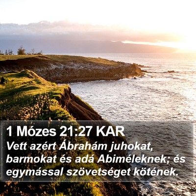 1 Mózes 21:27 KAR Bible Verse Image