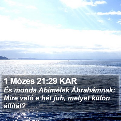 1 Mózes 21:29 KAR Bible Verse Image